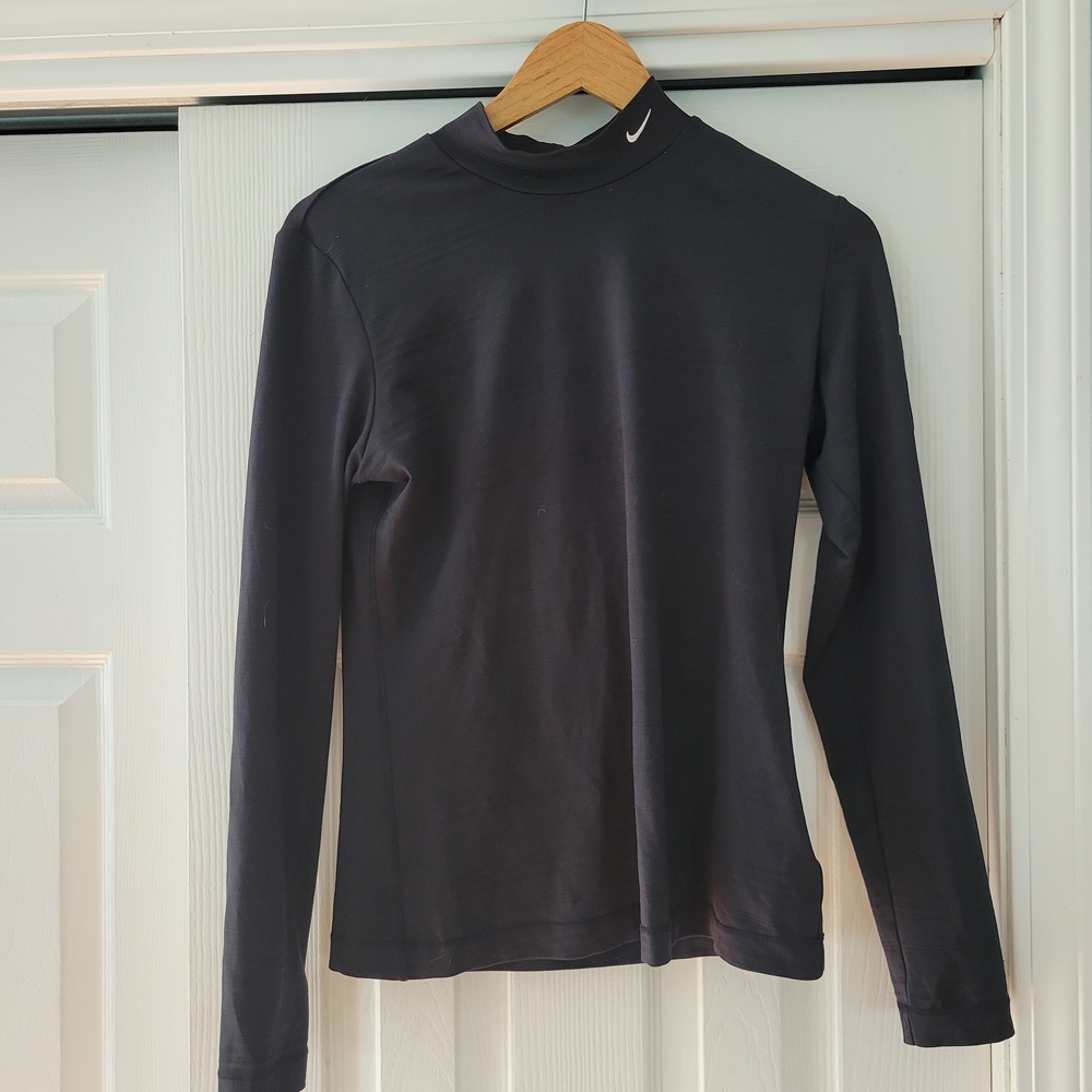Nike Women's Black Long Sleeve Golf Top Size L